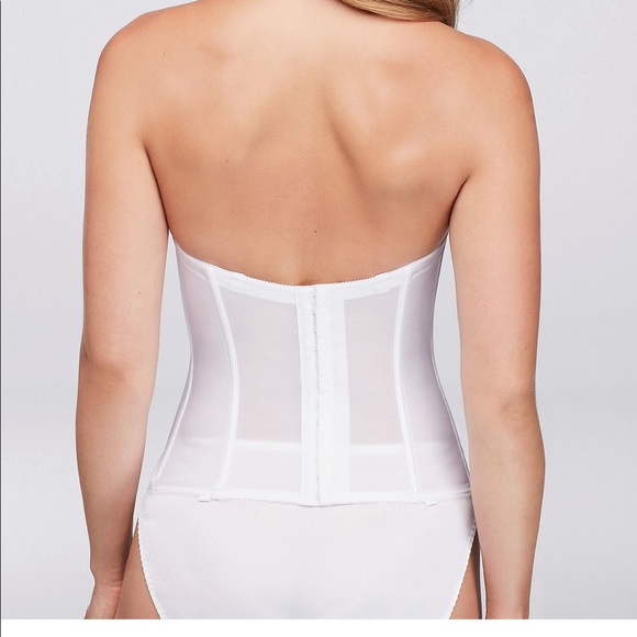 Dominque White Satin Torsolette - Picture 5 of 5